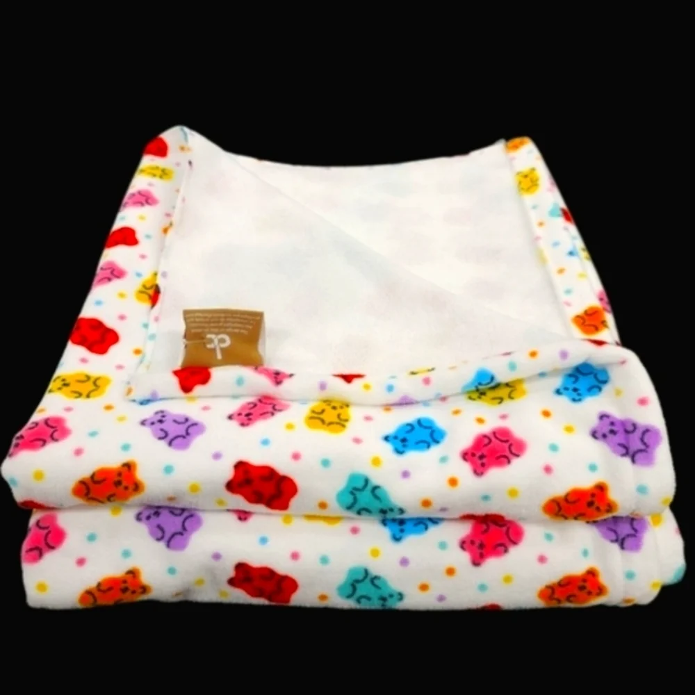 6pc Colorful Rainbow Gummy Bear Velour Bath Hand Tip Towel Set Deborah Connolly